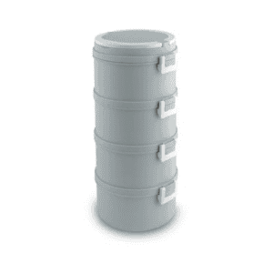 Lamart 4 tier insulated food carrier 2,4l szürke tetővel