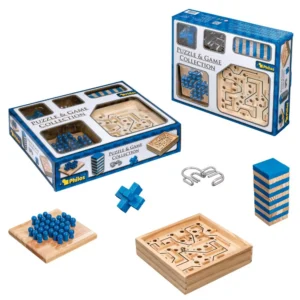 Philos Puzzle & Game Collection – 5 az 1-ben fa logikai játékgyűjtemény