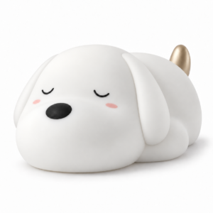 Baseus Cute Series Doggie szilikon éjjeli lámpa – fehér (DGAM-B02)